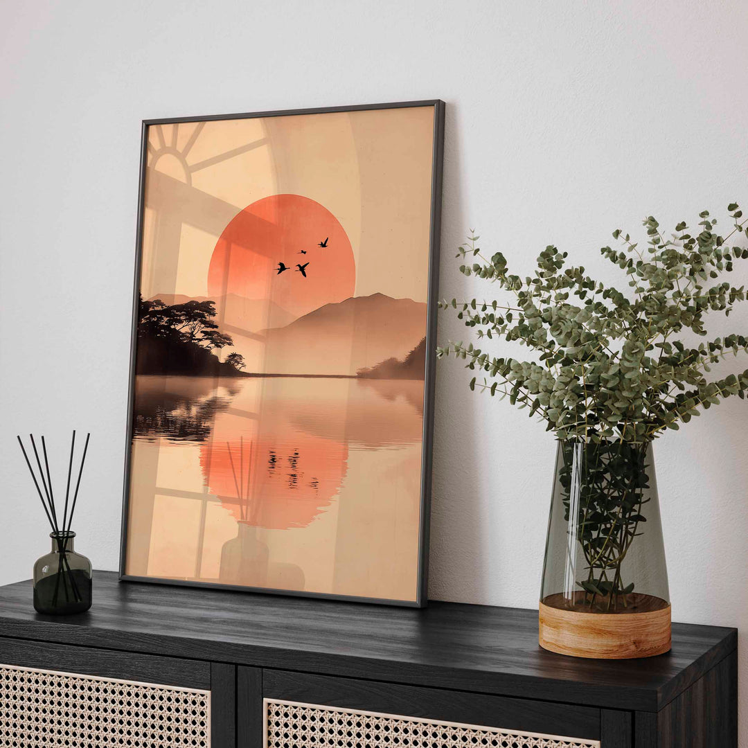 Vintage Asian Ink Wash Wall Art