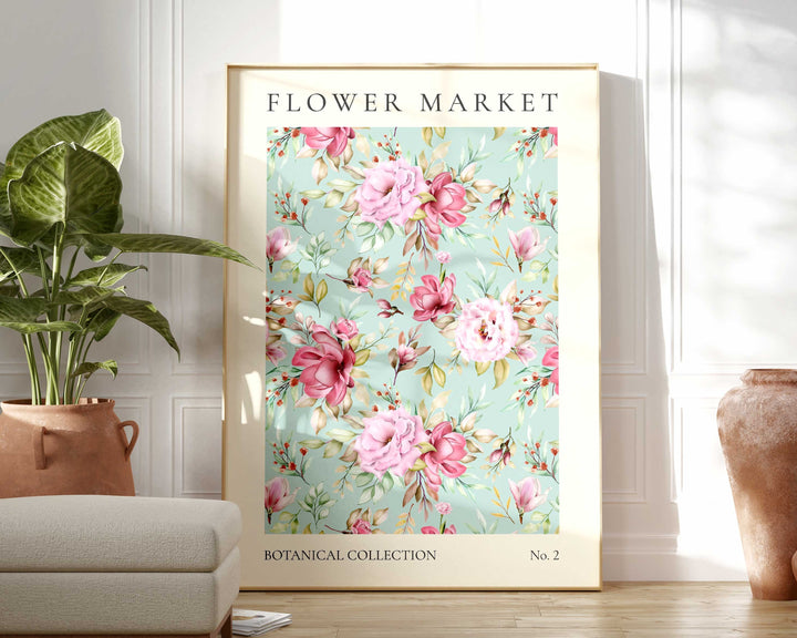 Flower Market Print, Boho Wild Flower Wall Art, Flower Market Poster, Living Room Print, Bedroom Wall Décor, Modern Abstract Floral Prints