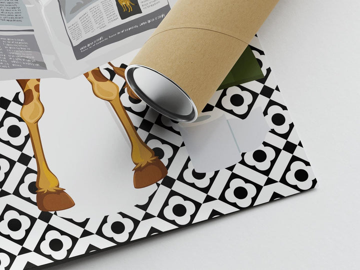 Giraffe Black And White Bathroom Wall Art, Funny Animal Bathroom Prints, Toilet Art, Bathroom Decor, Maximalist Wall Art, Bathroom Poster