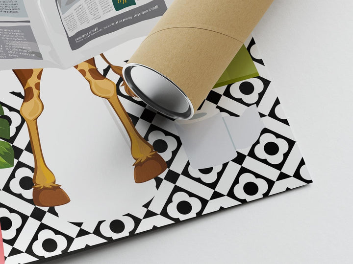 Giraffe on Toilet Bathroom Print, Animal on Toilet Funny Bathroom Wall Art, Tropical Boho Bathroom Jungle Art Decor, Fun Cloakroom Wall Art