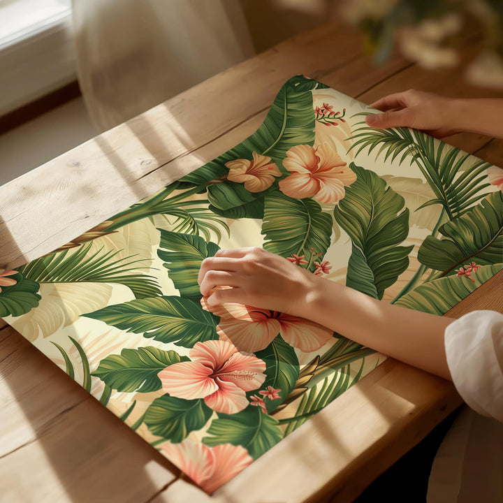 Set of 2 Vintage Botanical Posters, Flowers Palm Leaves Tropical Prints, Vintage Decor, Botanical Prints, Floral Decor, Cottagecore Wall Art