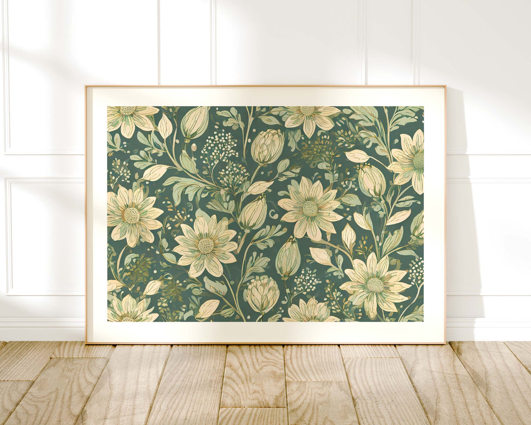 William Morris Style Print, Vintage Botanical Art, Vintage Floral Wall Decor, Vintage Flower Large Living Room Wall Art, Exhibition Poster