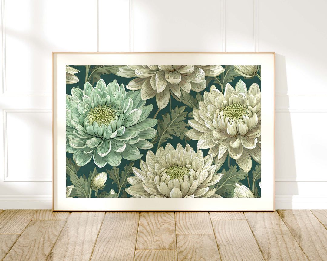 William Morris Style Print, Vintage Botanical Art, Vintage Floral Wall Decor, Vintage Flower Large Living Room Wall Art, Exhibition Poster