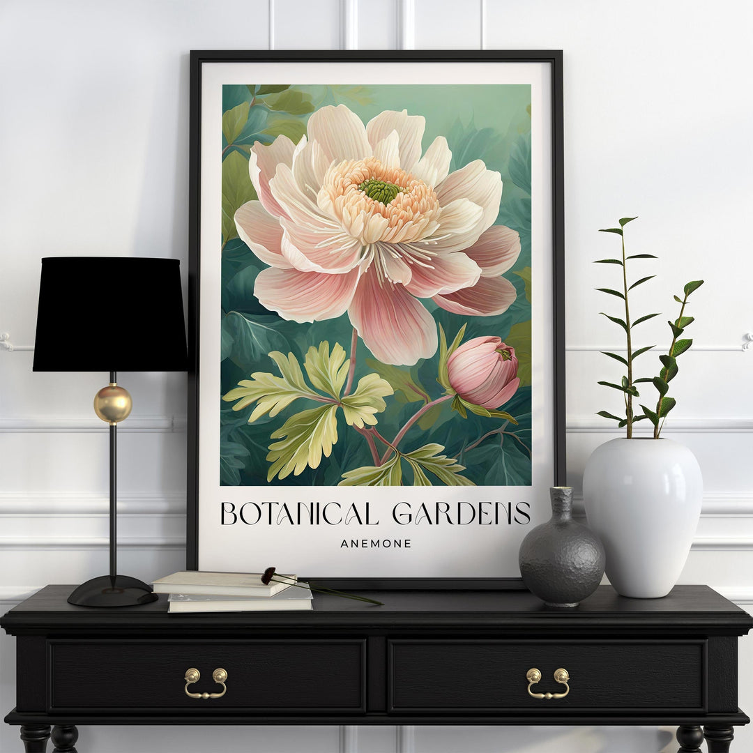 William Morris Style Flower Print, Vintage Botanical Floral Wall Art, Living Room Flower Decor, Housewarming Gift, Exhibition Poster Print