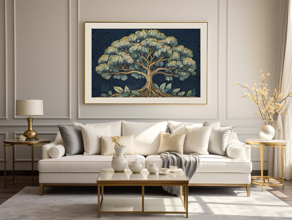 William Morris Style Tree Print, Vintage Botanical Nature Wall Art, Woodland Forest Trees Print, Landscape Tree Painting, Exhibition Poster