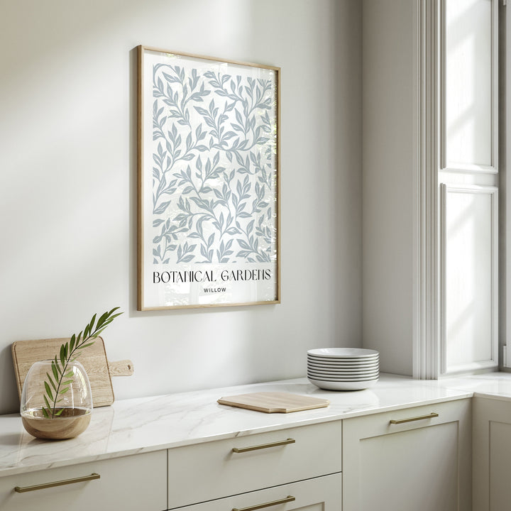 William Morris Style Botanical Garden Wall Art, Grey Living Room Decor, William Morris inspired Willow Art Print, New Home Housewarming Gift
