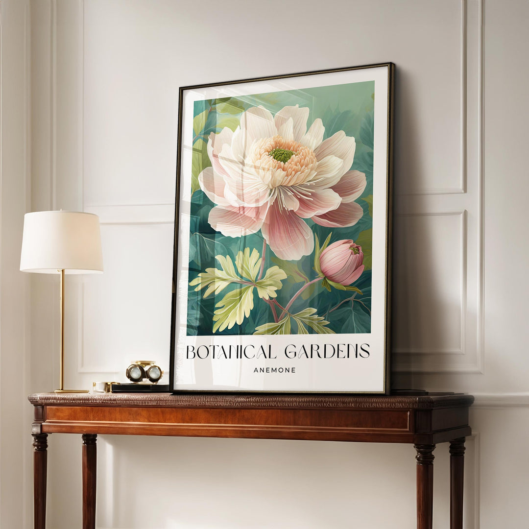 William Morris Style Flower Print, Vintage Botanical Floral Wall Art, Living Room Flower Decor, Housewarming Gift, Exhibition Poster Print