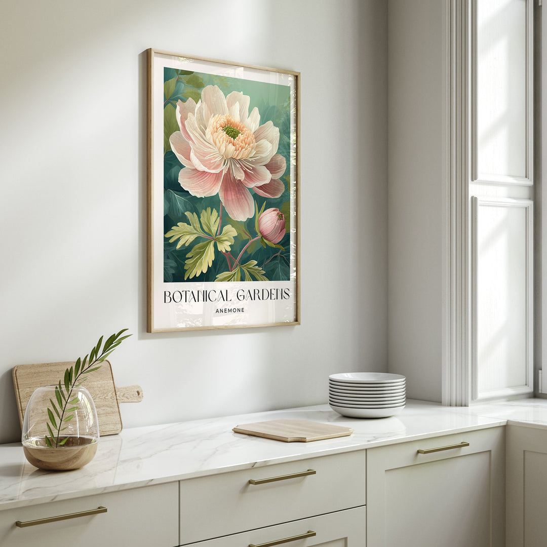 William Morris Style Flower Print, Vintage Botanical Floral Wall Art, Living Room Flower Decor, Housewarming Gift, Exhibition Poster Print