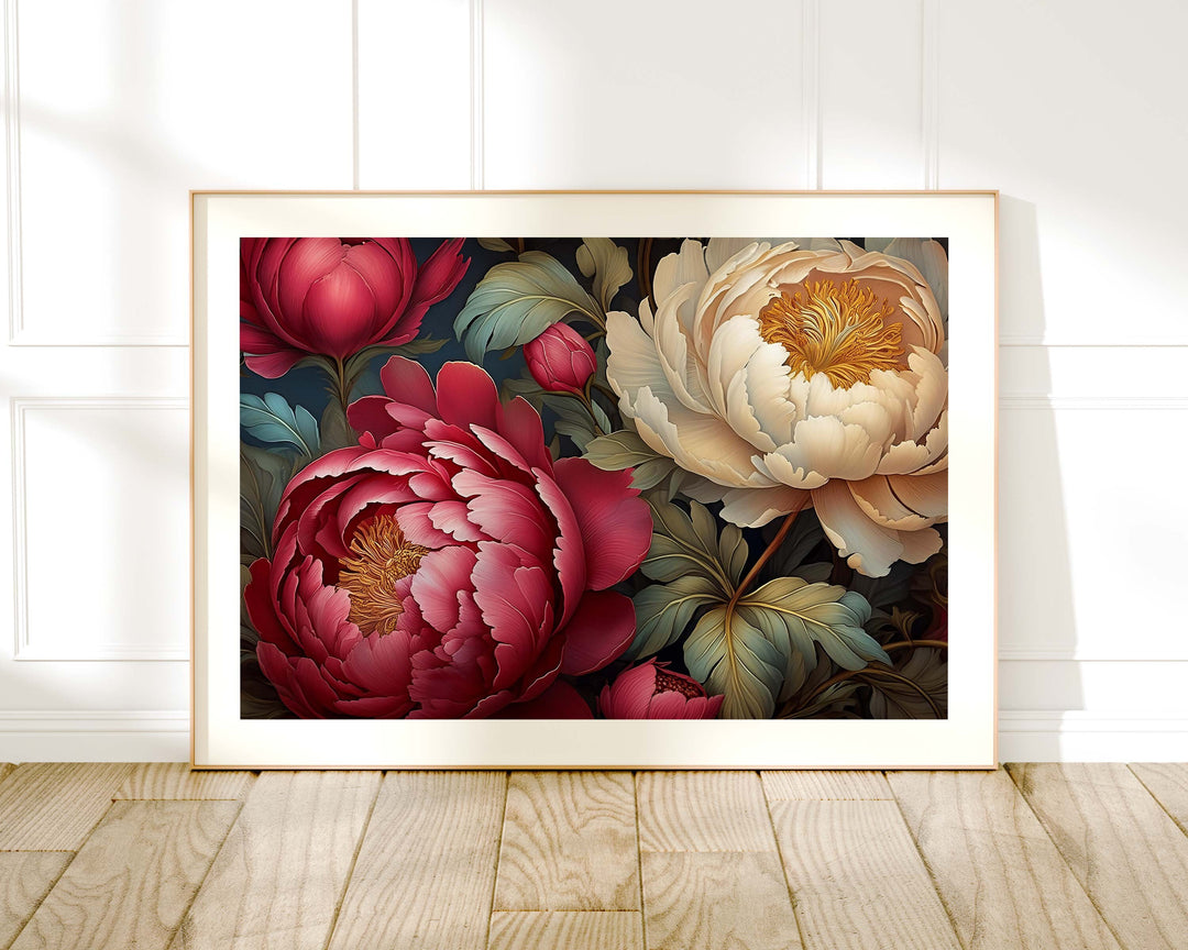 William Morris Style Print, Vintage Botanical Wall Art, Art Nouveau Floral Art Decor, William Morris Style Exhibition Poster, Housewarming