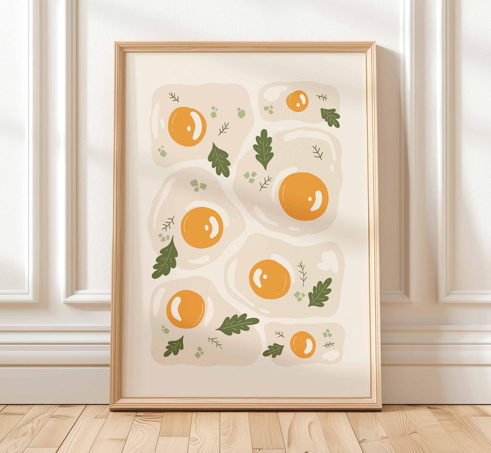 Matisse Minimalist Style Egg Print, Abstract Mid Century Fruit Poster, Chef Cooks Gift Kitchen Decor, Modern Food Illustration Wall Art