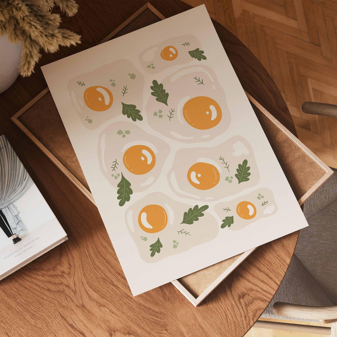 Matisse Minimalist Style Egg Print, Abstract Mid Century Fruit Poster, Chef Cooks Gift Kitchen Decor, Modern Food Illustration Wall Art