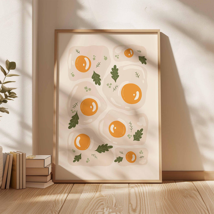 Matisse Minimalist Style Egg Print, Abstract Mid Century Fruit Poster, Chef Cooks Gift Kitchen Decor, Modern Food Illustration Wall Art