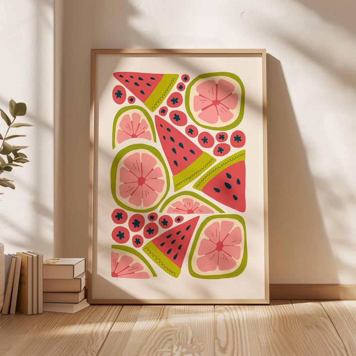 Matisse Minimalist Style Fruit Print, Abstract Mid Century Fruit Poster, Chef Cooks Gift Kitchen Decor, Modern Food Illustration Wall Art