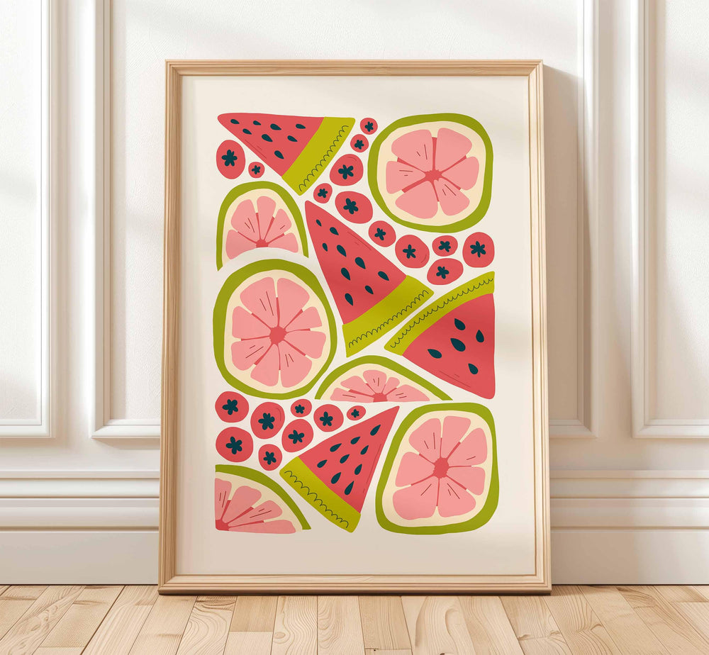 Matisse Minimalist Style Fruit Print, Abstract Mid Century Fruit Poster, Chef Cooks Gift Kitchen Decor, Modern Food Illustration Wall Art