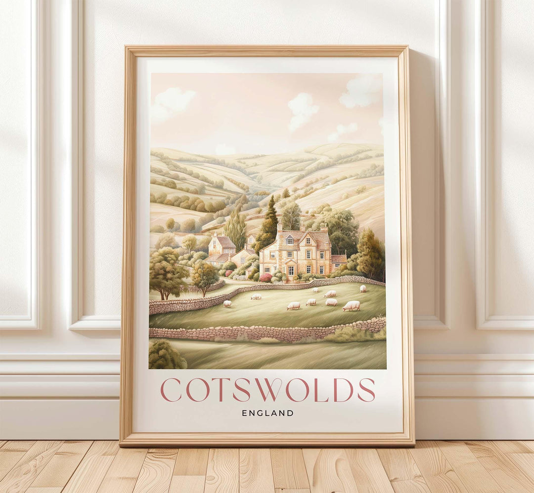 Cotswolds Travel Art Print