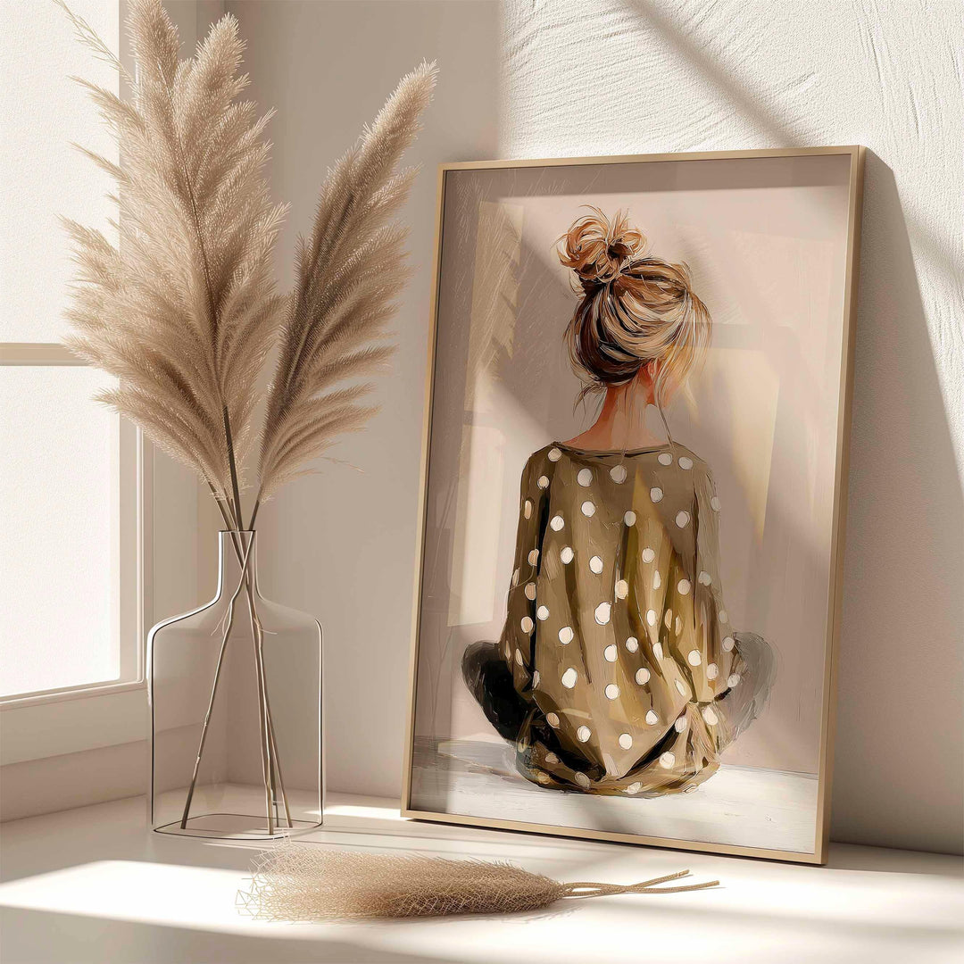 Modern Figurative Wall Art Print, Contemporary Woman Illustration, Minimalist Neutral Figure Art, Elegant Boho Home Décor Artwork