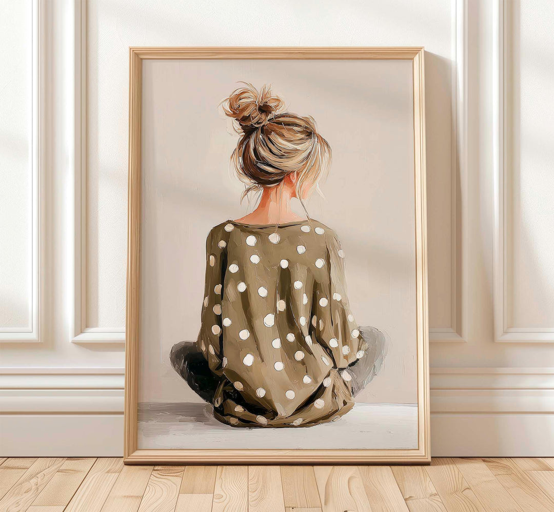 Modern Figurative Wall Art Print, Contemporary Woman Illustration, Minimalist Neutral Figure Art, Elegant Boho Home Décor Artwork