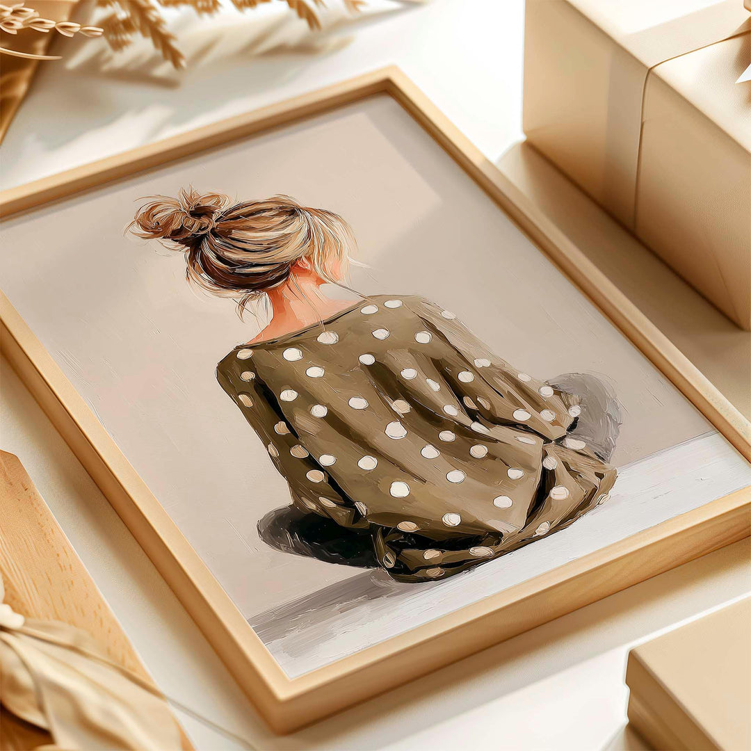 Modern Figurative Wall Art Print, Contemporary Woman Illustration, Minimalist Neutral Figure Art, Elegant Boho Home Décor Artwork