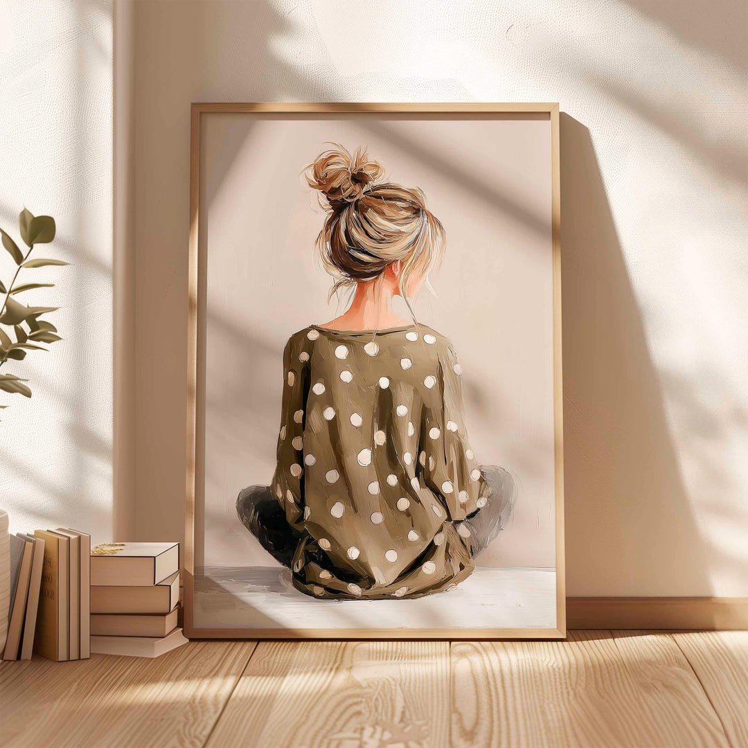 Modern Figurative Wall Art Print, Contemporary Woman Illustration, Minimalist Neutral Figure Art, Elegant Boho Home Décor Artwork
